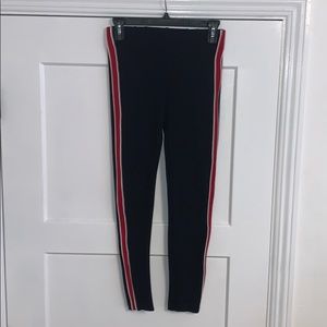 ZARA RED STRIPE STRETCH LEGGING SIZE XS. NEW!